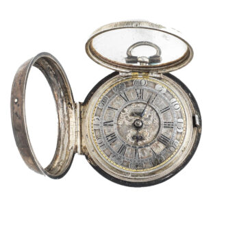 English silver verge watch with champlevé dial Circa 1715