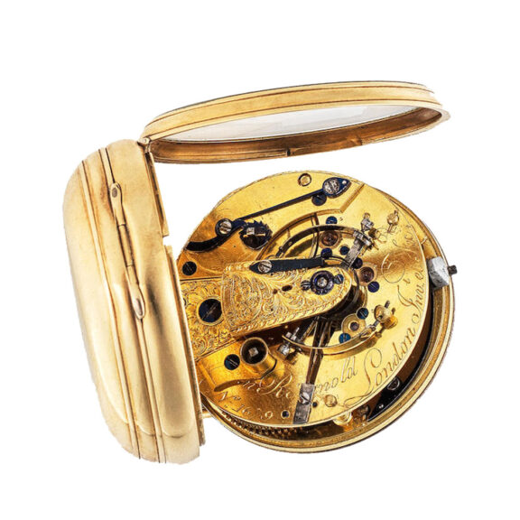 English gold watch with spring detent escapement Circa 1810 English gold watch with spring detent escapement Circa 1810