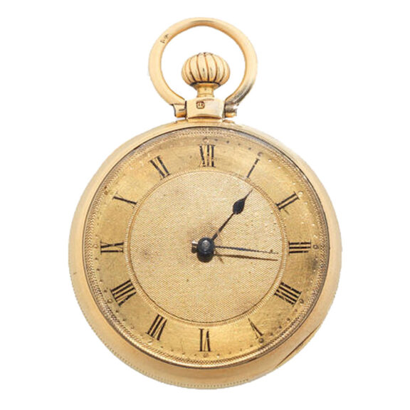 English rare watch with early stem winding system Circa 1830
