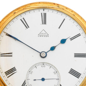English 18K gold half hunting cased lever watch Circa 1893