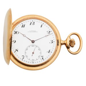 Swiss 14 carat gold lever watch by Ulysse Nardin Circa 1920