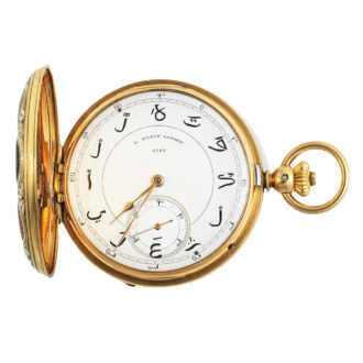 Beautifull Swiss gold hunting cased Geneva watch Circa 1910-1920