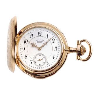 German glashuette hunting case quarter repeating pocket watch Circa 1899