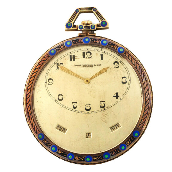 Fine Swiss gold calendar lever pocket watch Circa 1920
