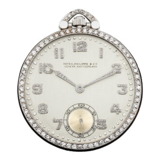 Fine Swiss platinum and diamond set lever watch Circa 1928