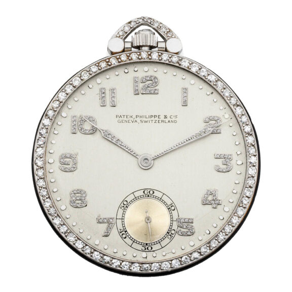 Fine Swiss platinum and diamond set lever watch Circa 1928