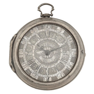 English silver verge watch with polished case Circa 1770