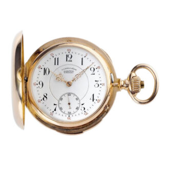 German gold hunting case quarter repeating pocket watch Circa 1891