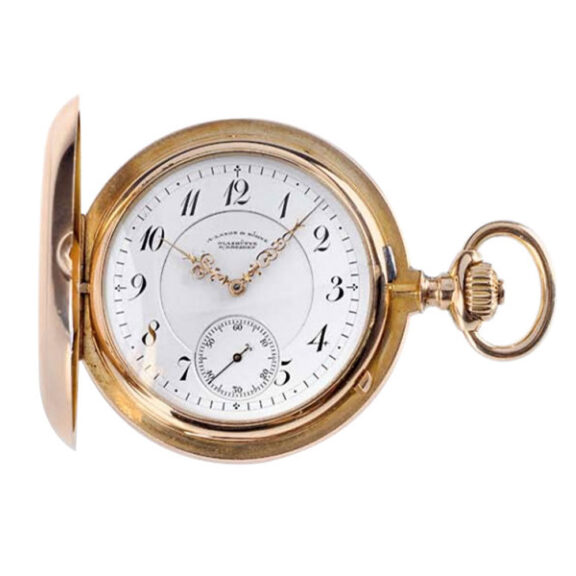 German Glashuette hunting case pocket watch Circa 1904