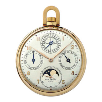 Swiss Geneva watch with perpetual calendar and moon phase Circa 1960