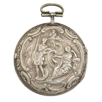English silver pair cased repoussé pocket watch Circa 1750