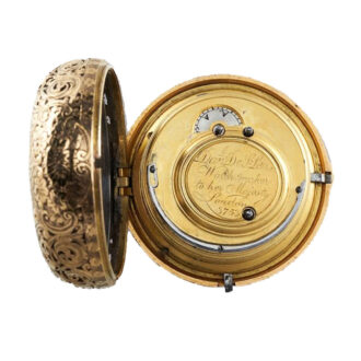 Fine English gilt-metal quarter striking clockwatch Circa 1780
