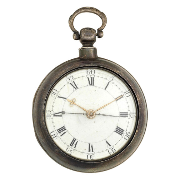 English silver pair cased watch with centre seconds Circa 1770