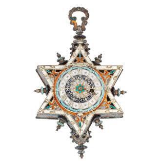 Austrian enamel star form keywind pocket watch Circa 1880