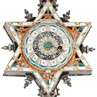 Austrian enamel star form keywind pocket watch Circa 1880