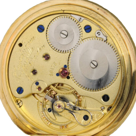 German 18 carat gold hunting cased pocket watch Circa 1913 German 18 carat gold hunting cased pocket watch Circa 1913