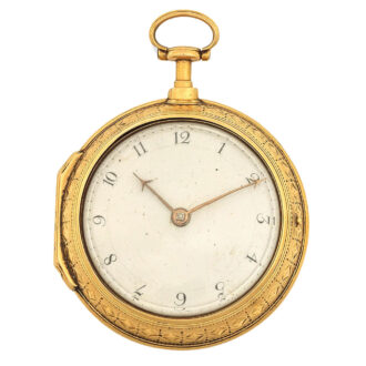 English 18 carat gold pair cased lever pocket watch Circa 1784