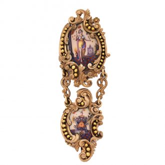 French decorative 18K gold verge watch with chatelaine Circa 1790