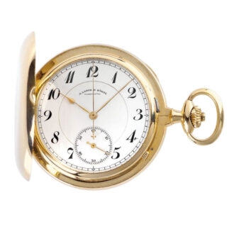 Swiss gold pocket watch with independent jumping centre seconds Circa 1928