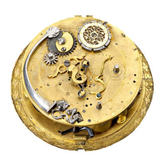 French gilt watch with hour self strike and alarm Circa 1580
