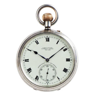 English silver lever deck watch with carrousel Circa 1901