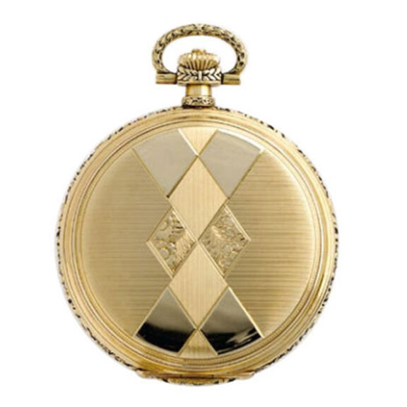 German 14K gold pocket watch in Art Deco case Circa 1931