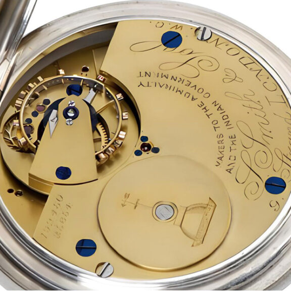 English silver deck watch with carousel Circa 1901 English silver deck watch with carousel Circa 1901