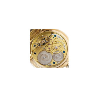 Swiss gold pocket watch with independent jumping centre seconds Circa 1928