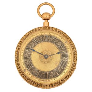 French rose gold quarter repeating cylinder watch Circa 1810