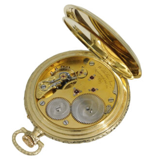 German gold florally engraved pocket watch Circa 1930