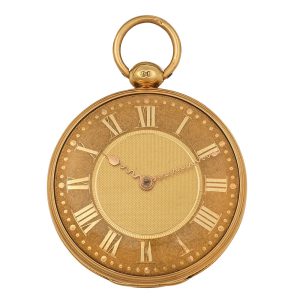 English 18 carat gold open faced lever watch Circa 1899