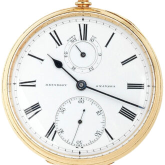 English lever watch with 30h power reserve indicator Circa 1874