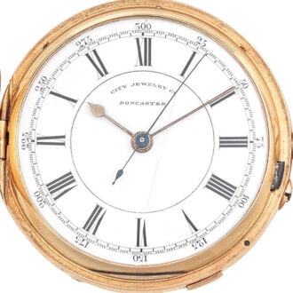English 18k gold full hunter with stop/start seconds Circa 1899
