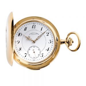 German 14 carat gold hunting cased lever watch Circa 1920