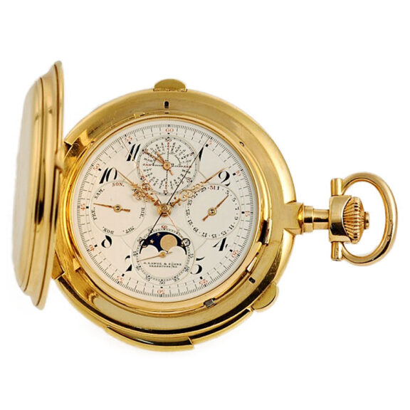 German gold complicated astronomical lever watch Circa 1920