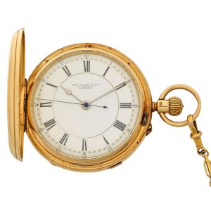 English gold lever watch with centre seconds Circa 1902