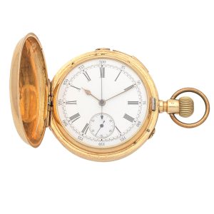 Swiss 18k yellow gold minute repeating chronograph Circa 1890