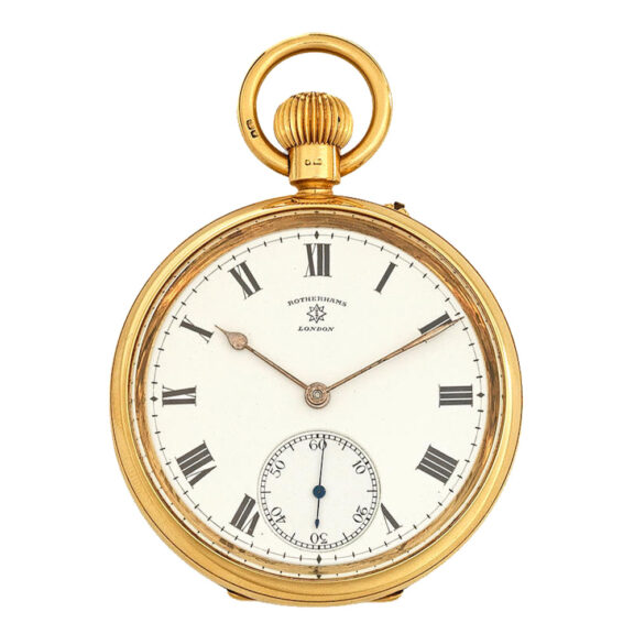 English 18K gold lever watch with enamel portrait Circa 1913 English 18K gold lever watch with enamel portrait Circa 1913