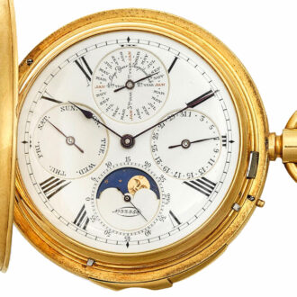 English/French gold complicated pocket watch Circa 1890