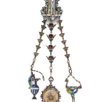 Austrian silver gilt, rock crystal watch with chatelaine Circa 1780 Austrian silver gilt, rock crystal watch with chatelaine Circa 1780