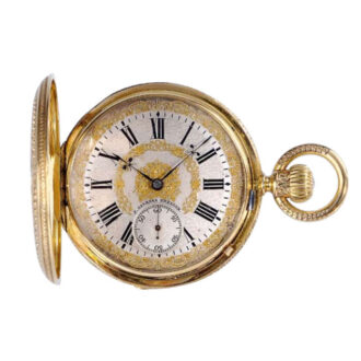 German Glashuette hunting case pocket watch Circa 1872