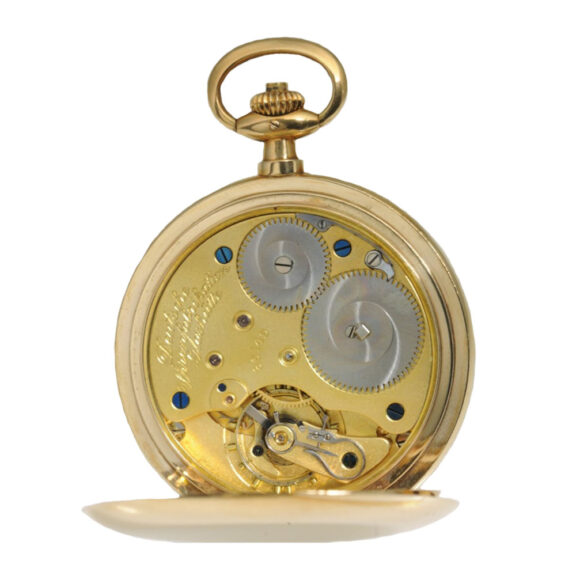 Fine German 14k gold hunting cased lever watch Circa 1925 Fine German 14k gold hunting cased lever watch Circa 1925