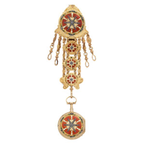French quarter repeating verge watch with chatelaine Circa 1780