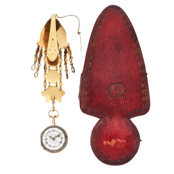 French quarter repeating verge watch with chatelaine Circa 1780 French quarter repeating verge watch with chatelaine Circa 1780