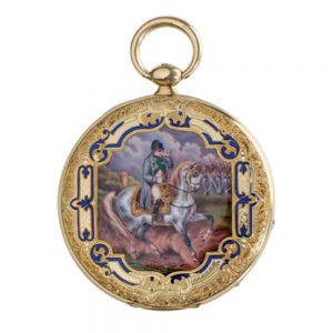 Swiss ultra thin gold enamel pocket watch Circa 1830