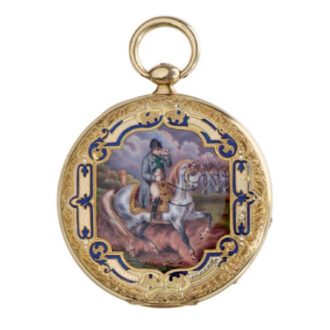 Swiss ultra thin gold enamel pocket watch Circa 1830