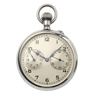 German silver Glashütte deck watch with power reserve Circa 1944