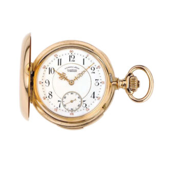 German gold quarter repeating hunting case watch Circa 1888