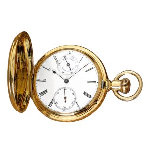German gold lever with 30h power reserve indicator Circa 1880