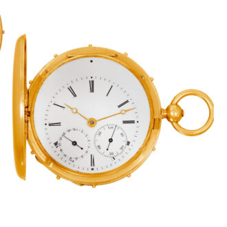 Fine Swiss gold montre à tact watch with date Circa 1850